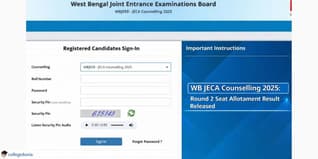 WB JECA Counselling 2025: Round 2 Seat Allotment Result Released at wbjeeb.nic.in; Check Result Here